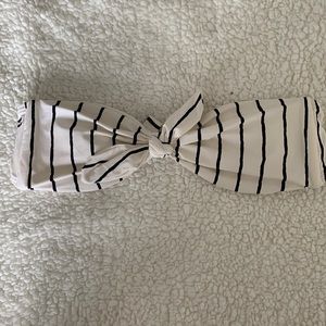 Billabong striped bandeau bikini top